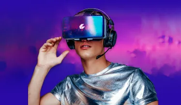 Person with CEEK VR headset